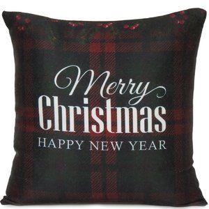 Oussum Merry Christmas Digital Print Cushion Pillow Cover For Christmas Decor